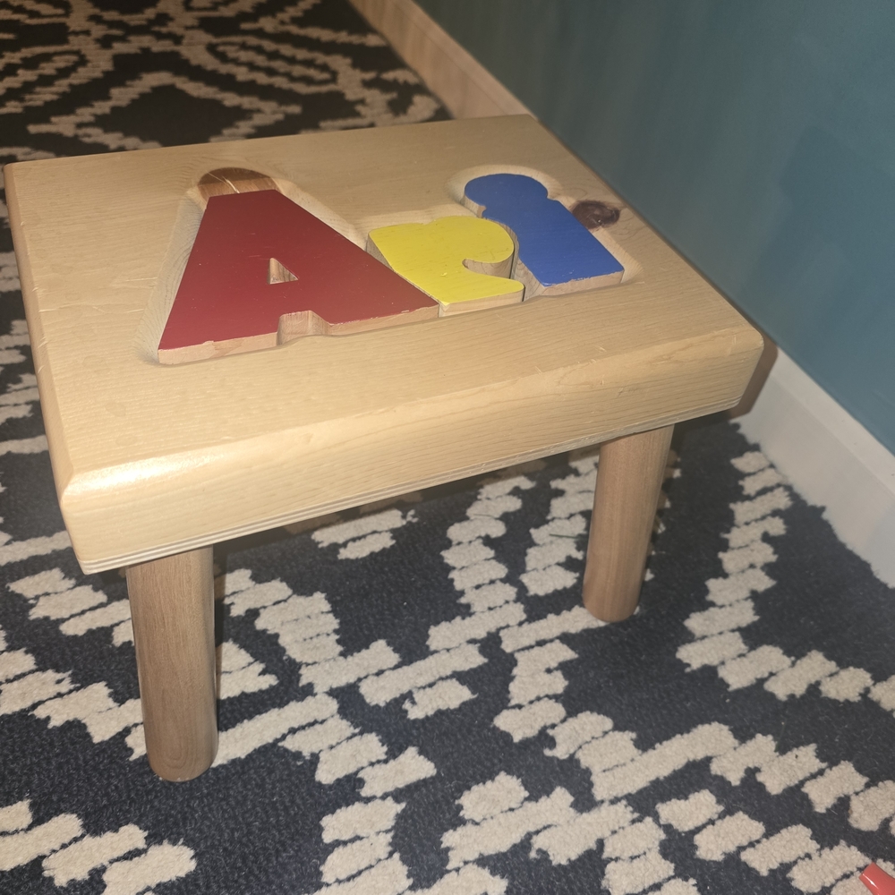 "ARI" Kids Puzzle Stool with Colorful Letters